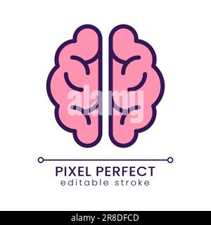 Perfektes RGB-Farbsymbol für Pixel im menschlichen Gehirn Stock Vektor