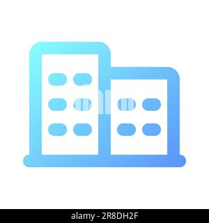 Hotel Pixel Perfect Gradient linear ui-Symbol Stock Vektor