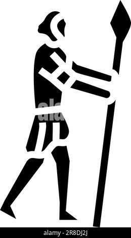 homo sapiens menschliche Evolution Glyphe-Symbol-Vektordarstellung Stock Vektor