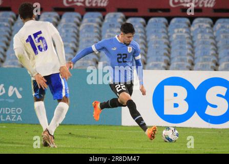 Montevideo, Uruguay. 20. Juni 2023. Joaquin Piquerez aus Uruguay, während des Spiels zwischen Uruguay und Kuba für die International Friendly am 20. Juni im Centenario Stadium in Montevideo, Uruguay. Foto: Pool Pelaez Burga/DiaEsportivo/DiaEsportivo/Alamy Live News Kredit: DiaEsportivo/Alamy Live News Stockfoto