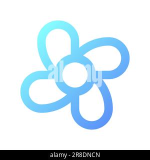 Fächerpixel Perfect Gradient lineares ui-Symbol Stock Vektor
