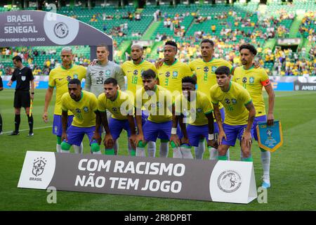 Lisboa, Portugal. 20. Juni 2023. Brasiliens Start elf während des Freundschaftsspiels zwischen Brasilien und Senegal, im José Alvalade Stadium in Lissabon, Portugal, am Dienstag, den 20. Juni 2023. (Foto: Bruno de Carvalho) Kredit: Brazil Photo Press/Alamy Live News Stockfoto