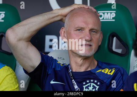 Lisboa, Portugal. 20. Juni 2023. Claudio Taffarel während des Freundschaftsspiels zwischen Brasilien und Senegal am Dienstag, den 20. Juni 2023, im Estádio José Alvalade in Lissabon, Portugal. (Foto: Bruno de Carvalho) Kredit: Brazil Photo Press/Alamy Live News Stockfoto