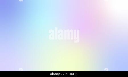 Holographischer Verlaufsvektor, Pastellfarben, Hintergrund 16x9 Stock Vektor