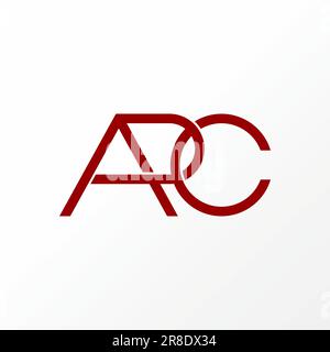 Logo Design Grafikkonzept kreativ Abstract Premium Free Vector Stock Letter ARC oder APC Font mit Verbindung zur Zusammenführung. Bezieht sich auf das Typografie-Monogramm Stock Vektor