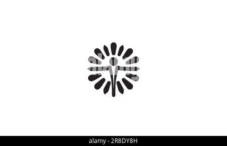 Logo von Kooperation und Logo von Diversity Design Schwarz einfaches flaches Symbol auf weißem Hintergrund Stock Vektor
