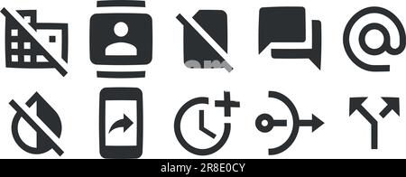 Satz von 10 Symbolen Texteditor. Vektorsammlung dünne Linie Web-Symbol. Umreißen Sie isolierte Zeichen. Lineare Symbole festgelegt. Große UI-Symbolgruppe. UI und UX Stock Vektor