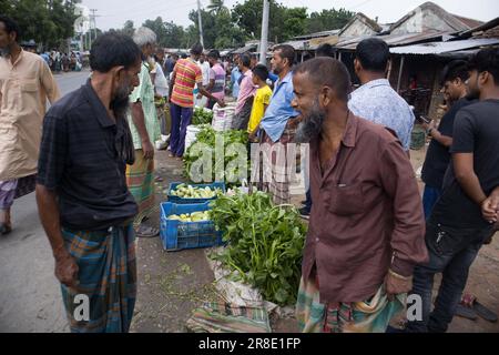 Gemüsegroßhandelsmarkt in Churamonkati, Jashore, Bangladesch Stockfoto