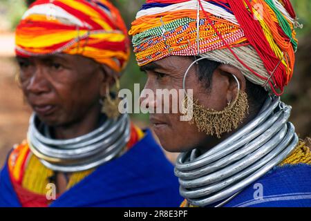 Das Bild einer Stammesfrau wurde im Dorf Odisha in Indien aufgenommen Stockfoto