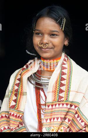 Das Bild von Stammesmädchen wurde im Dorf Odisha in Indien aufgenommen Stockfoto