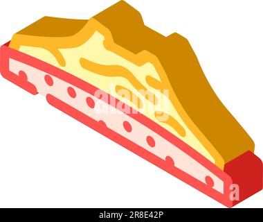 olympus mons Vulkan mars Planet isometrische Symbolvektordarstellung Stock Vektor