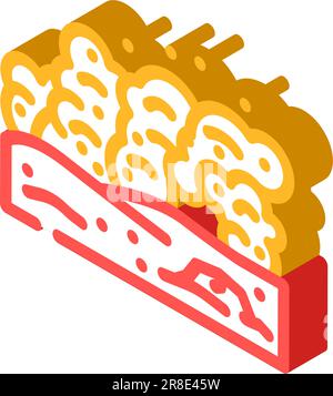 marsstaubsturm mars-Planet isometrische Symbolvektordarstellung Stock Vektor