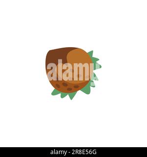 Punkt-Stopp-Markierung mit Haselnuss, Thanksgiving-Schriftzeichen. Vector Kids alphabetisches Interpunktionszeichen aus Waldnuss Stock Vektor