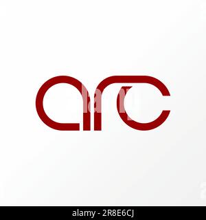 Logo Design Grafikkonzept kreativ Abstract Premium Free Vector Stock Letter ARC Font mit Verbindung zur Fusion. Bezieht sich auf das anfängliche Typografie-Monogramm Stock Vektor
