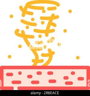 mars Staubteufel Planet Farbsymbol Vektordarstellung Stock Vektor