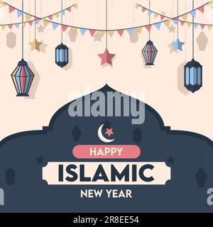 Islamischer Hintergrund zum Neujahr Stock Vektor