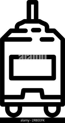 Vektordarstellung des Liniensymbols für elektronische Komponenten des gleichstrommotors Stock Vektor