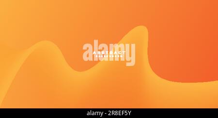 Orangefarbener Hintergrund. Orangefarbener wellenförmiger Hintergrund Stock Vektor