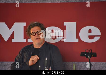 Marco Pierre White im Pub in the Park, Victoria Park, Bath, Großbritannien. 17. Juni 2023. Stockfoto