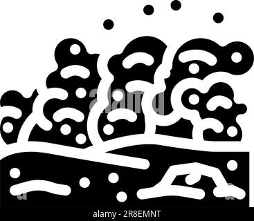 marsstaubsturm mars-Planet-Glyphe-Symbol-Vektordarstellung Stock Vektor