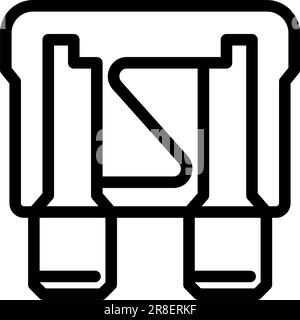 Vektordarstellung des Symbols der elektronischen Komponentenleitung Stock Vektor