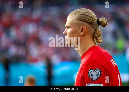 Oslo, Norwegen, 20. Juni 2023. Norwegens Erling Braut Haaland während des UEFA Euro 2024-Qualifikators zwischen Norwegen und Zypern im Ullevål-Stadion in Oslo Credit: Frode Arnesen/Alamy Live News Stockfoto