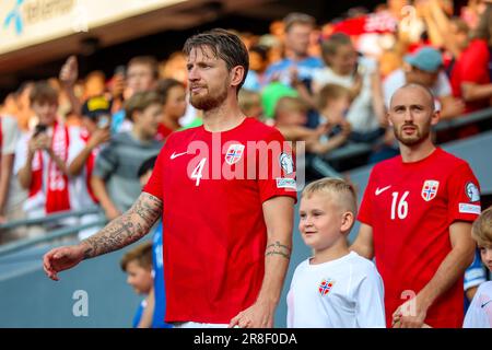 Oslo, Norwegen, 20. Juni 2023. Norwegens Stefan Strandberg tritt im Ullevål-Stadion in Oslo für den UEFA Euro 2024-Qualifikator zwischen Norwegen und Zypern auf. Credit: Frode Arnesen/Alamy Live News Stockfoto