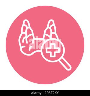 Symbol für die Schilddrüsenfarbe der Untersuchung. Isoliertes Vektorelement. Skizzieren Piktogramm für Web-Seite, mobile App, Promo Stock Vektor