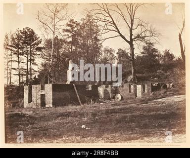 Ruins of Gaines' Mill, Virginia, aus Gardners Sketchbook of the Civil war 1865, veröffentlicht 1865 von John Reekie, aktiv 1860er Stockfoto