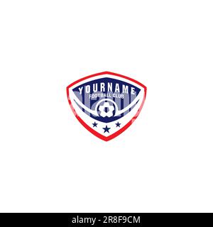 Fußball-Club-Logo. Fußball-Logo-Design Stock Vektor