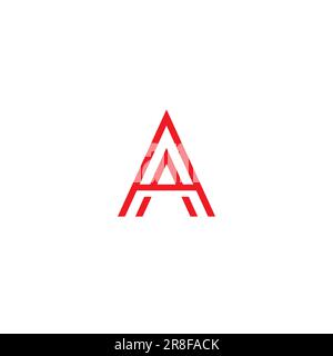 Buchstabe A und Ein Logo. Anfängliches Logo-Design der AA Stock Vektor