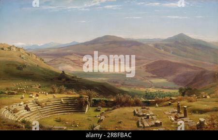 Das Amphitheatre of Tusculum and Albano Mountains, Rom 1860 von Worthington Whittredge, geboren in Springfield, OH 1820-Tod Summit, NJ 1910 Stockfoto