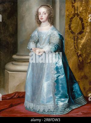 Mary, Prinzessin Royal (Mary Henrietta Stuart, 1631-1660), Tochter von König Karl I. von England, Portrait in Öl auf Leinwand von Anthony van Dyck, ca. 1637 Stockfoto