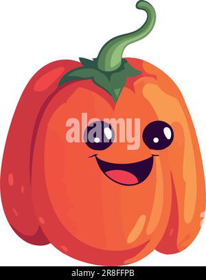 Lächelnde Pfeffermaskottchen-Frischling-Ikone Stock Vektor