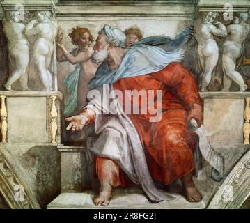 Ezekiel Michelangelo Buonarroti (1475-1564) Stockfoto