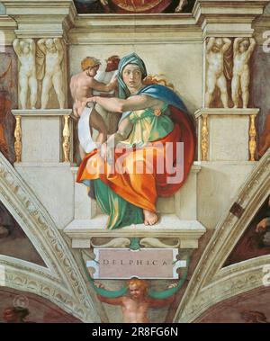 Delphic Sibyl Michelangelo Buonarroti (1475-1564) Stockfoto