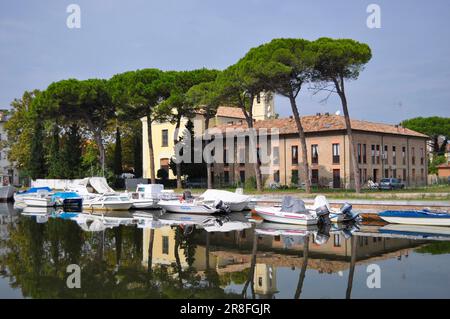 Emilia Romagna, italienische Adria, Cervia am Hafen, Stadtzentrum Stockfoto