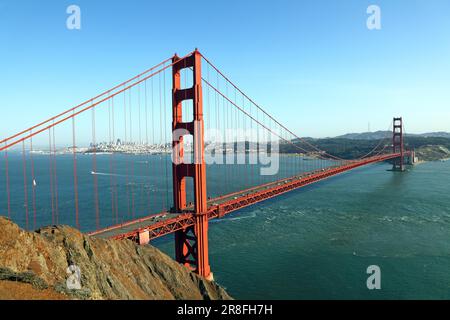 Golden Gate Bridge, Marine Landzungen, Golden Gate NRA, San Francisco, CA, USA Stockfoto