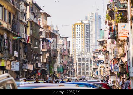 Überfüllte Straßen von mumbai Stockfoto