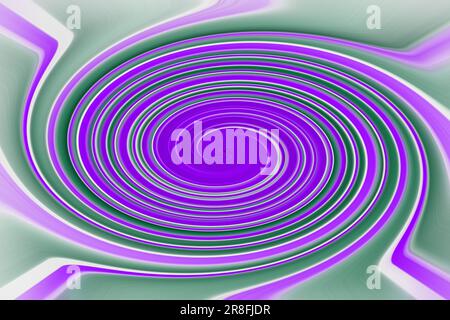Eine Spirale aus langen und bunten Linien. Stilvoller, kreativer, abstrakter Hintergrund. Farbige Linien spiralförmig Stockfoto