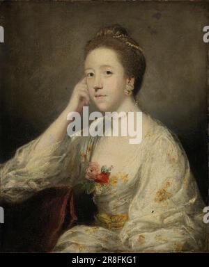 Porträt einer Lady in White Ca. 1762-1764 von Sir Joshua Reynolds, Engländer, geboren in Plympton, England, 1723, gestorben in London, England 1792 Stockfoto