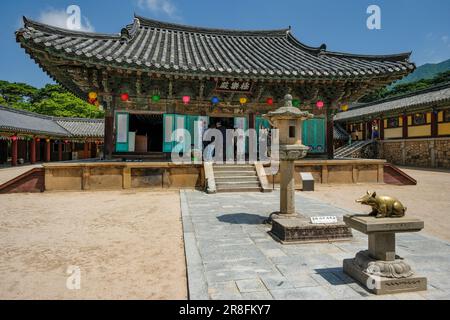 Gyeongju, Südkorea - 2. Juni 2023: Der Bulguksa-Tempel ist ein buddhistischer Tempel in Gyeongju, Südkorea. Stockfoto