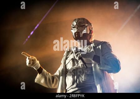 Oslo, Norwegen. 20. Juni 2023. Der kanadische Sänger, Songwriter und Musiker The Weeknd führt ein Livekonzert in der Telenor Arena in Oslo auf. (Foto: Gonzales Photo/Terje Dokken). Stockfoto
