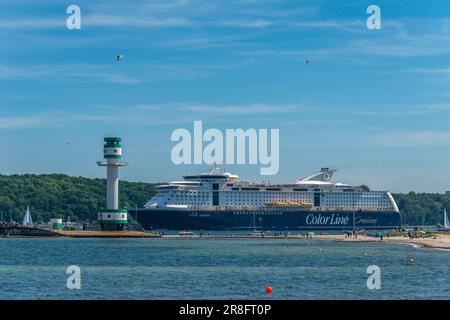 Kiel, Kiel Fjord, Ostsee, Sommer am Falkenstein Beach, Kiel-Friedrichsort, Schleswig-Holstein, Norddeutschland, Europa Stockfoto