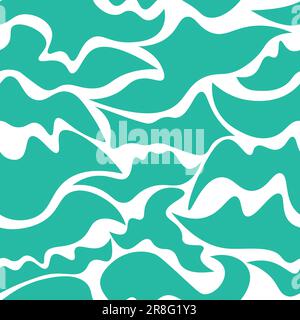 Abstraktes handgezeichnetes, nahtloses Design mit sich wiederholenden Mustern. Minimalistische, moderne Textildrucke Stock Vektor