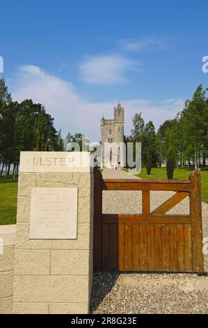 Ulster Tower, Militärfriedhof, Connaught Friedhof, Thiepval, Somme, Picardie, Frankreich, Erster Weltkrieg, WW1 Stockfoto