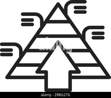 Bild des Symbols „Pyramiden der Bedürfnisse“. Stock Vektor