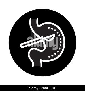 Farbsymbol für die Magenchirurgie. Isoliertes Vektorelement. Skizzieren Sie das Piktogramm für Webseite, mobile App, Promo Stock Vektor