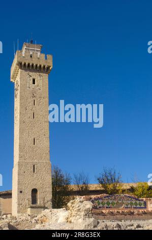 Mangana Tower, Castilla-La, Cuenca, Castilla-La Mancha, Castilla, Spanien Stockfoto