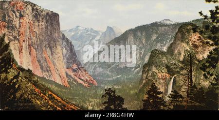 Yosemite Valley von Artist's Point ca. 1900 durch nicht identifiziert Stockfoto